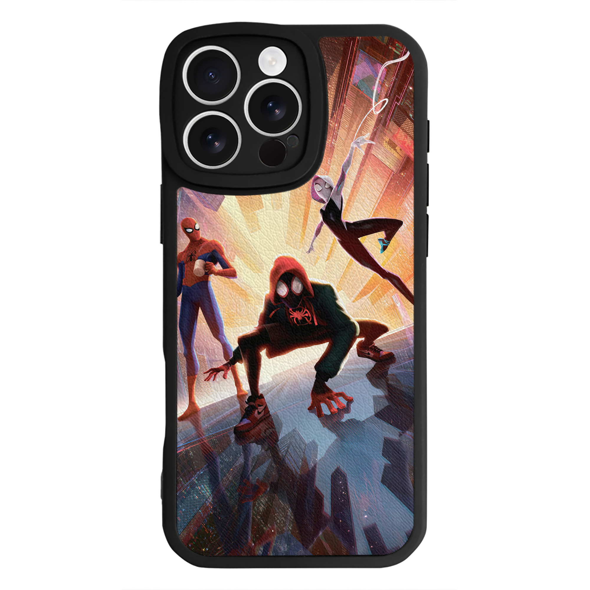 Spider Man スパイダーマン 【iPhone 16シリーズ対応】シリコンスマホケース（レザー調） 材質：シリコン